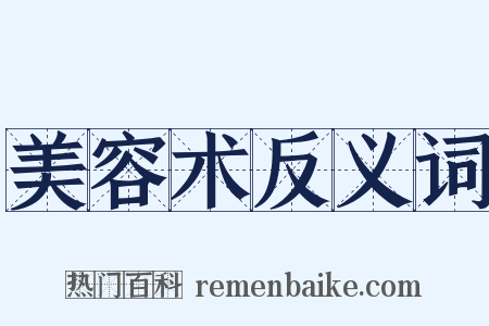 美容术反义词是什么意思的图片